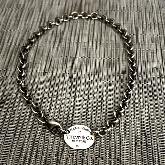 Tiffany & Co Oval Tag Necklace - Picture 1 of 3
